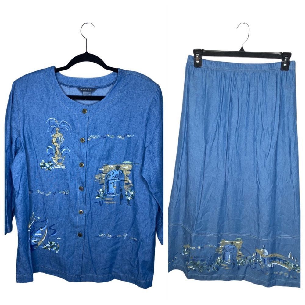 Vintage Koret Two Piece‎ Skirt Set